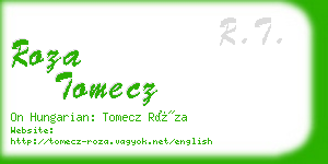 roza tomecz business card